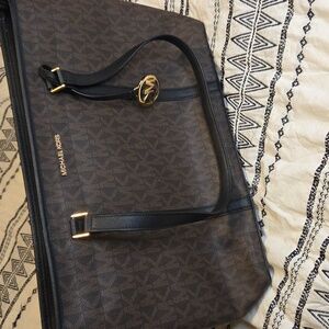 Michael Kors Black and Brown Laptop Bag